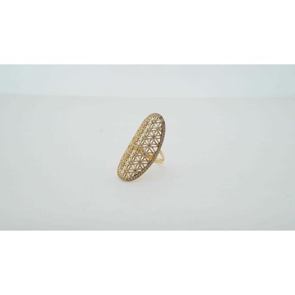 14k Yellow Gold CZ Estate Sale Ring Size 7.75 Vintage Fine Jewelry